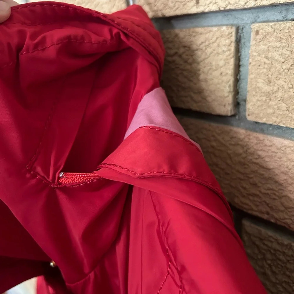 Vince Camuto Red Windbreaker Soft Shell Zip Up Jacket Women’s Size Large - Picture 8 of 10